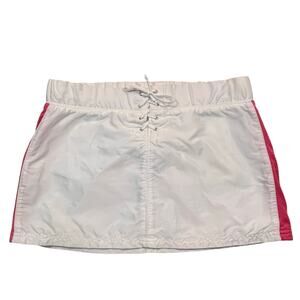 Vintage Abercrombie & Fitch Y2K Gym Issue Micro Mini Skirt  Small White Pink